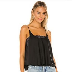 Free People Black Sequin Top